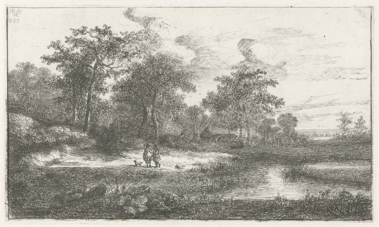 To jægere ved en ven af Hermanus Jan Hendrik van Rijkelijkhuysen