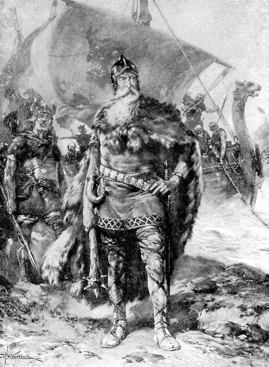 En stor viking, c1920 af Hermanus Koekkoek
