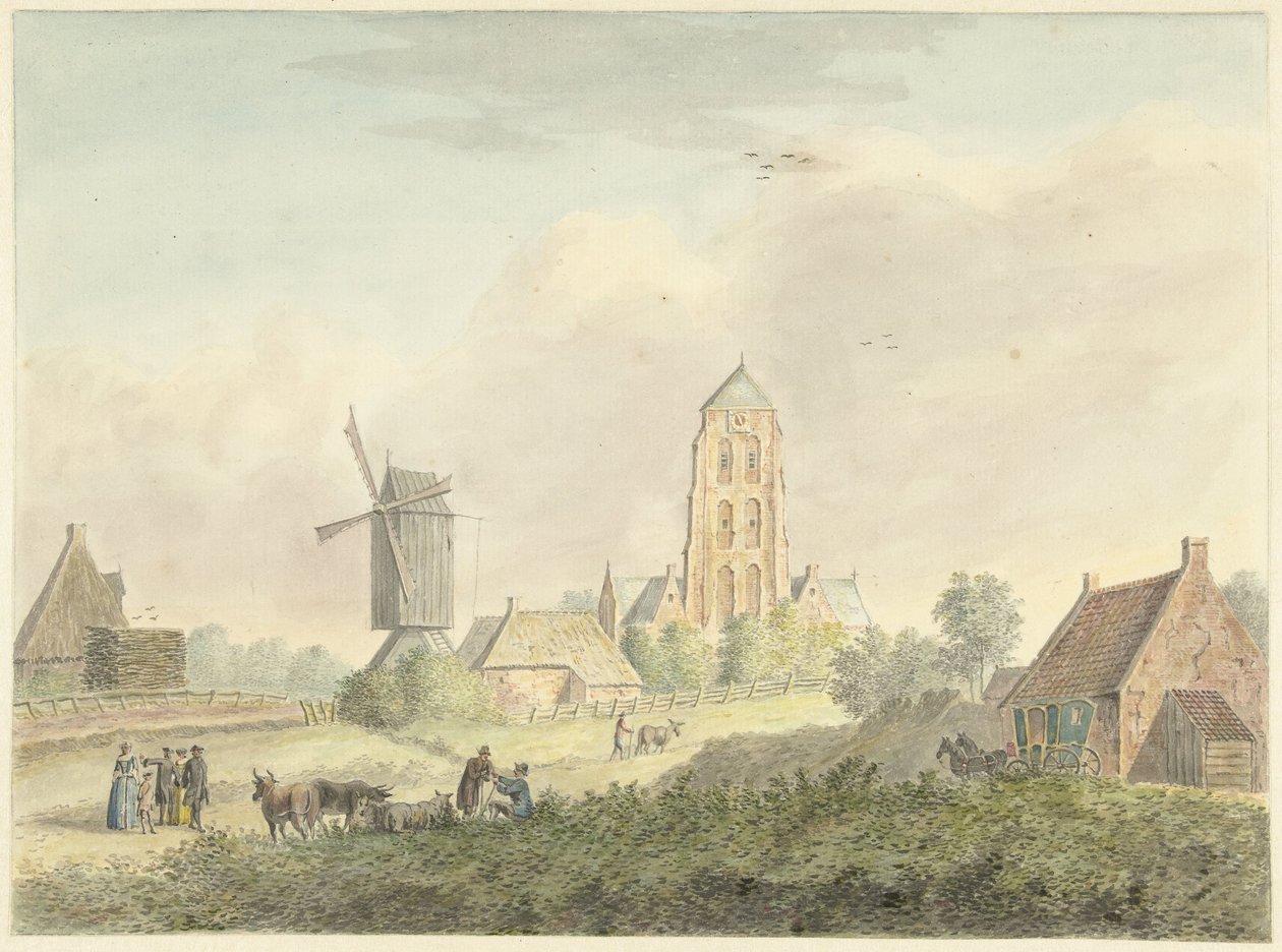 Kirke af landsbyen Westkapelle i Zeeland af Hermanus Petrus Schouten