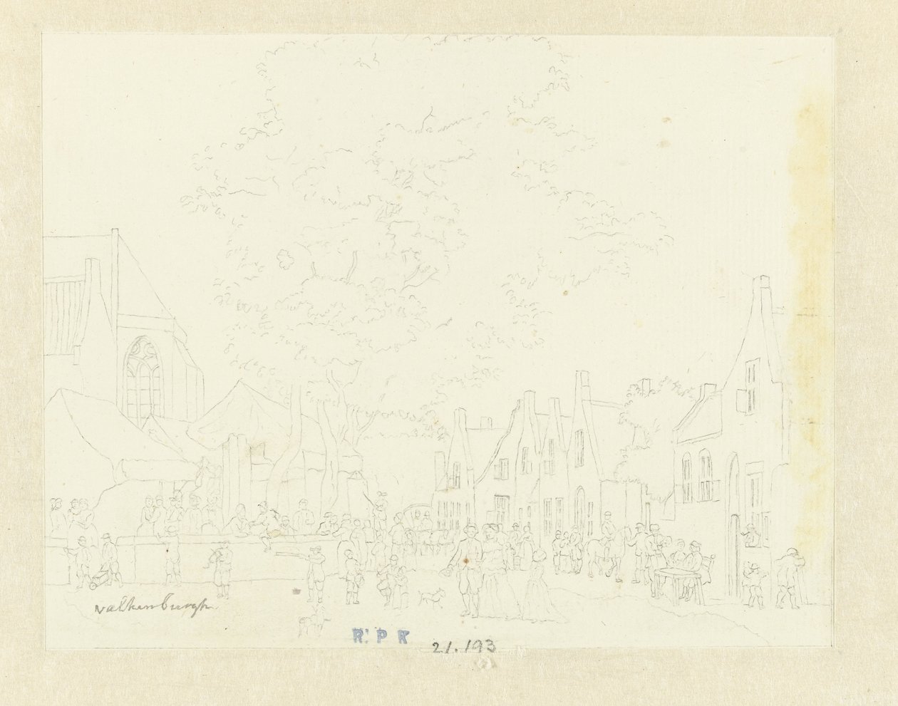 Marked i landsbyen Valkenburg af Hermanus Petrus Schouten
