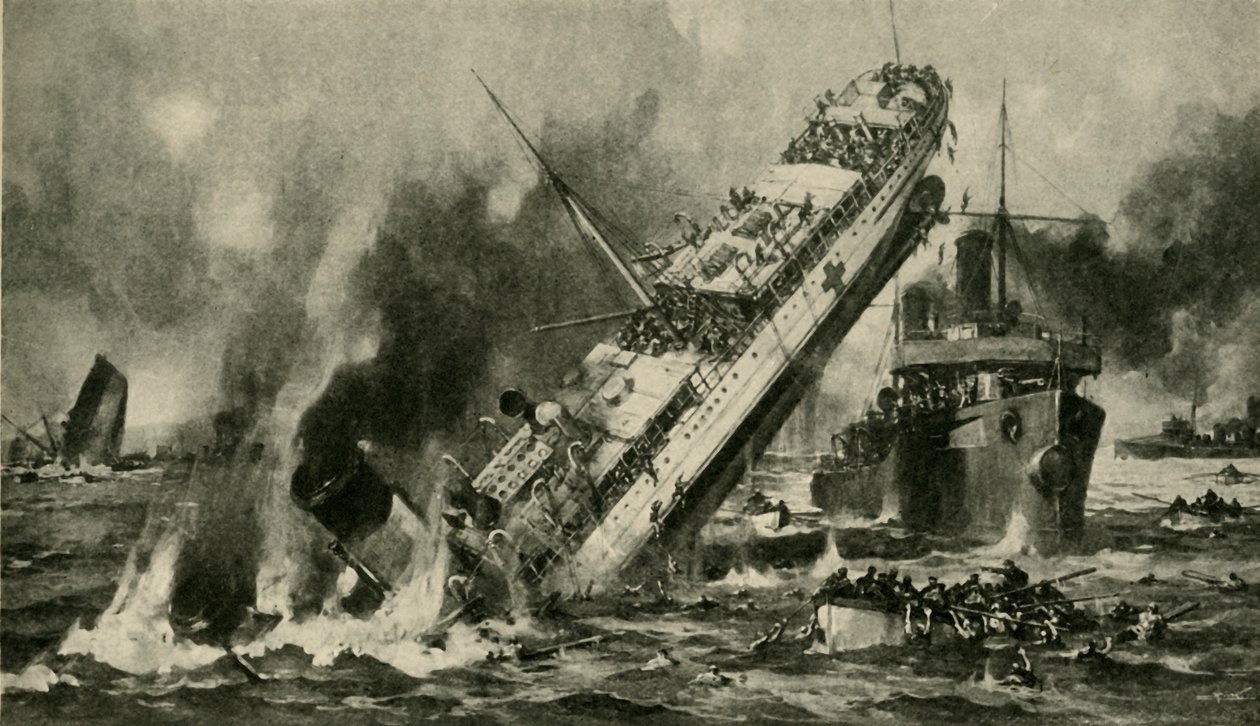 Anglias forlis, Første Verdenskrig, 17. november 1915, c1920. af Hermanus Willem Koekkoek