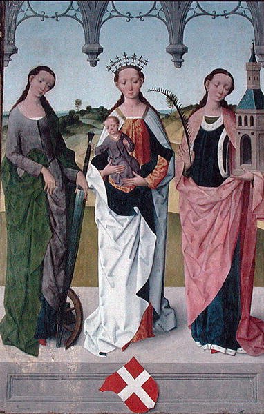 St. Catherine, the Virgin Mary and St. Barbara, fra St. Nicholas Church