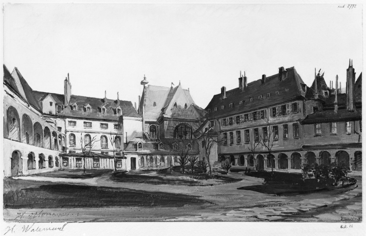 Udsigt over Maternite Port-Royal, klostret, 1905 af Herminie Waterneau