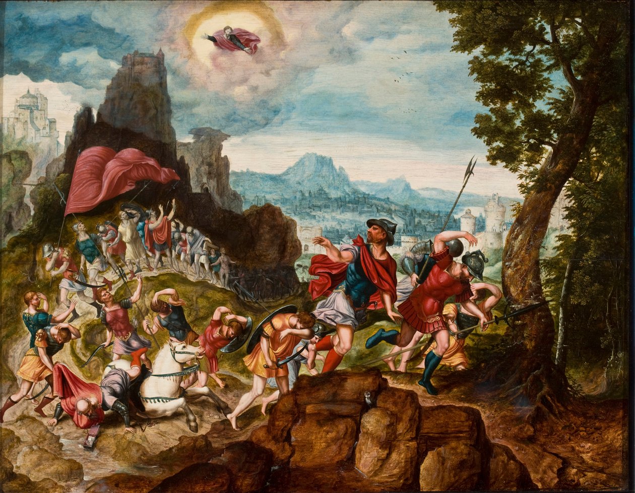 Landskab med Sauls omvendelse på vejen til Damaskus, ca. 1545 af Herri met de Bles