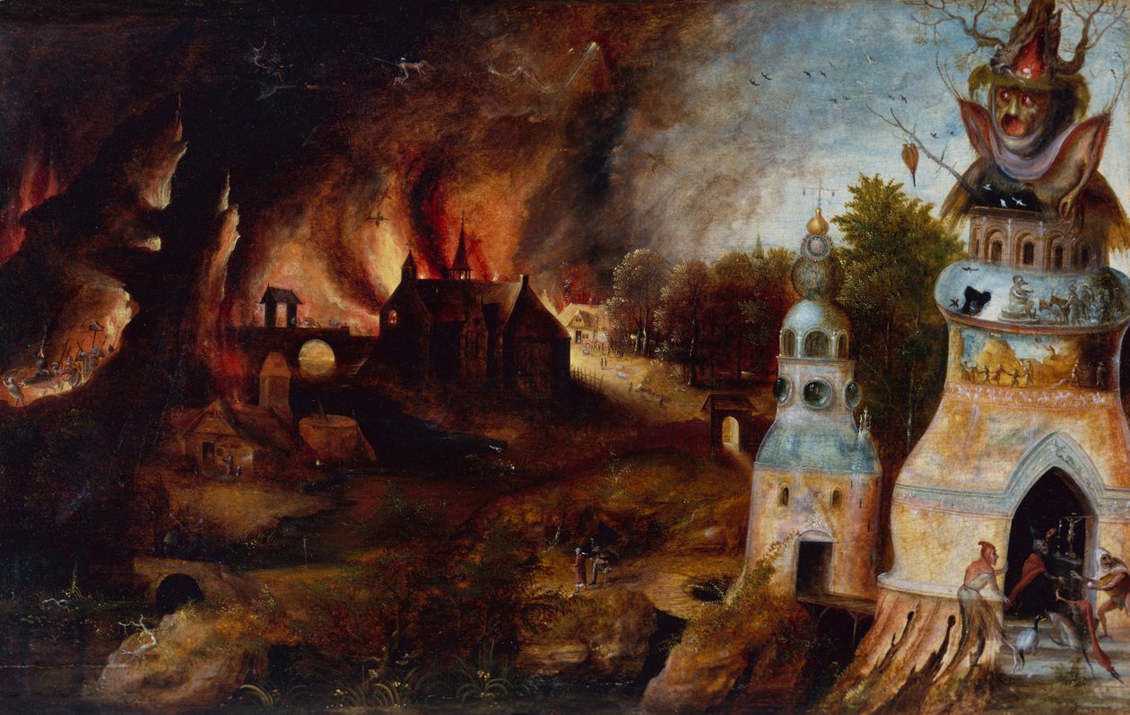 Sankt Anthonys fristelse af Herri met de (c.1510 p.1550) Bles