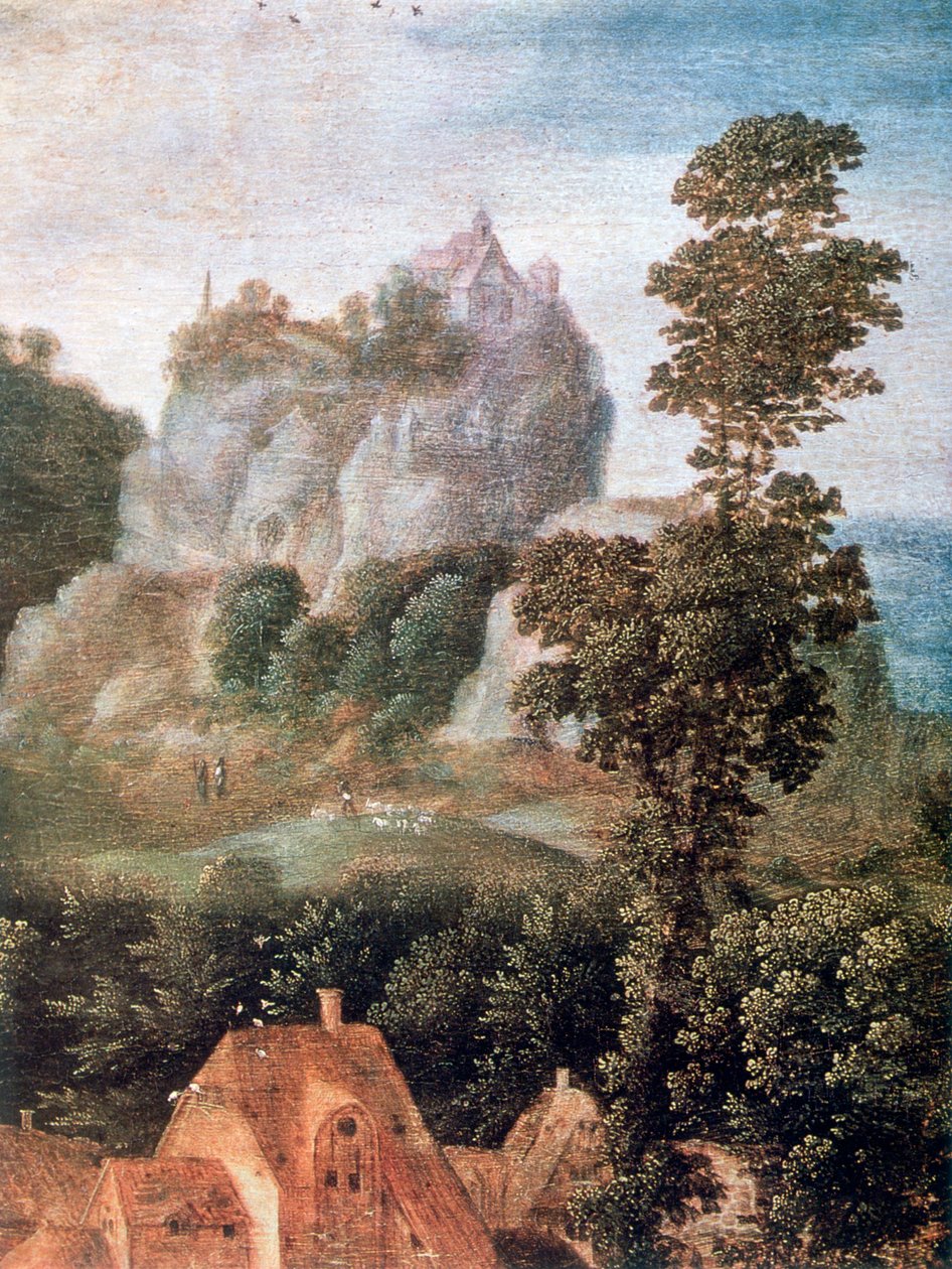 Flyvning til Egypten, detalje, c1530-1550. af Herri met de Bles