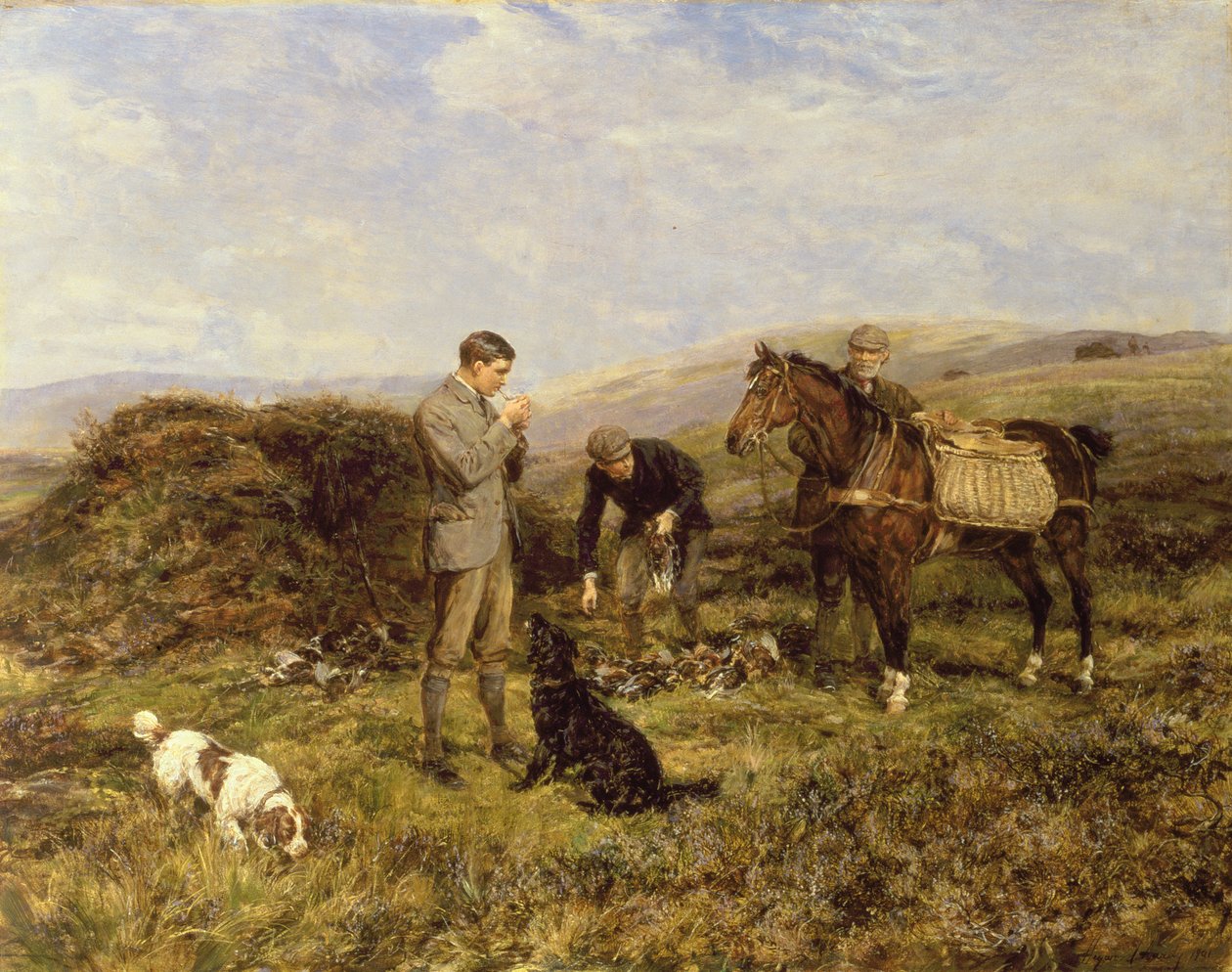 Rypeskydning, 1901 af Heywood Hardy