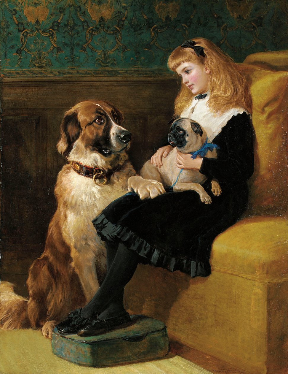 Hendes eneste legekammerater, 1870 af Heywood Hardy