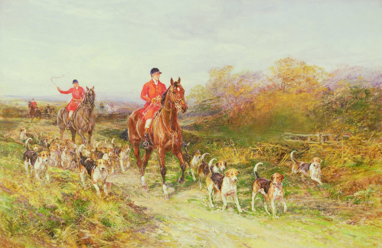 Jagtscene af Heywood Hardy