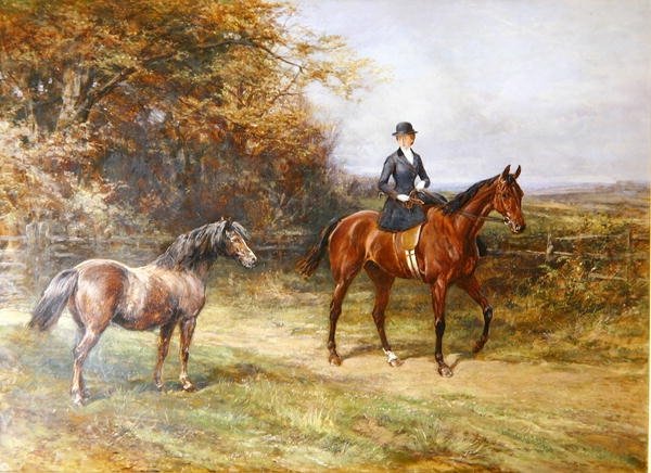 Lady Denman (1884-1954) (olie på lærred) af Heywood Hardy