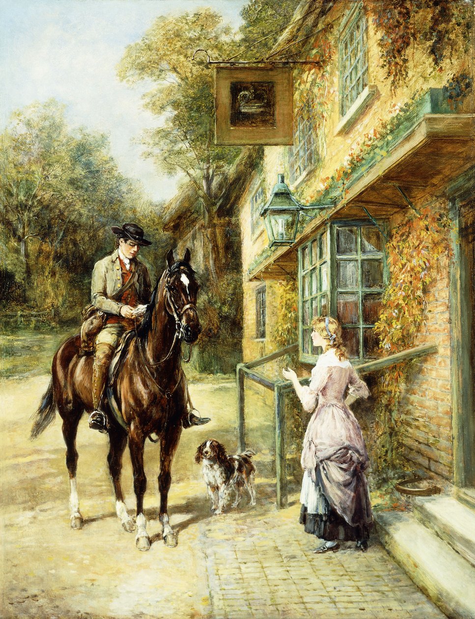 Landsbyens postbud, af Heywood Hardy