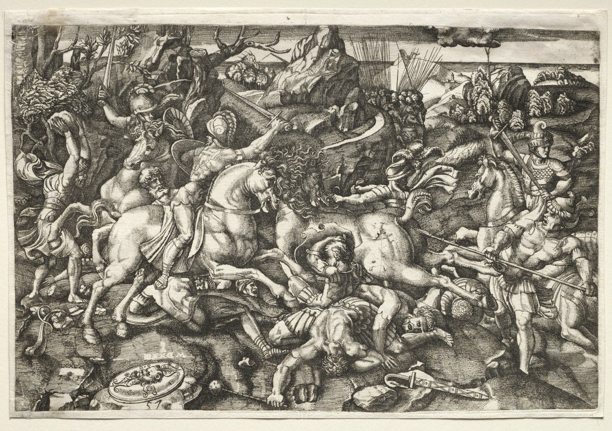 Kamp mellem ryttere, 1523. af Hieronymous Hopfer