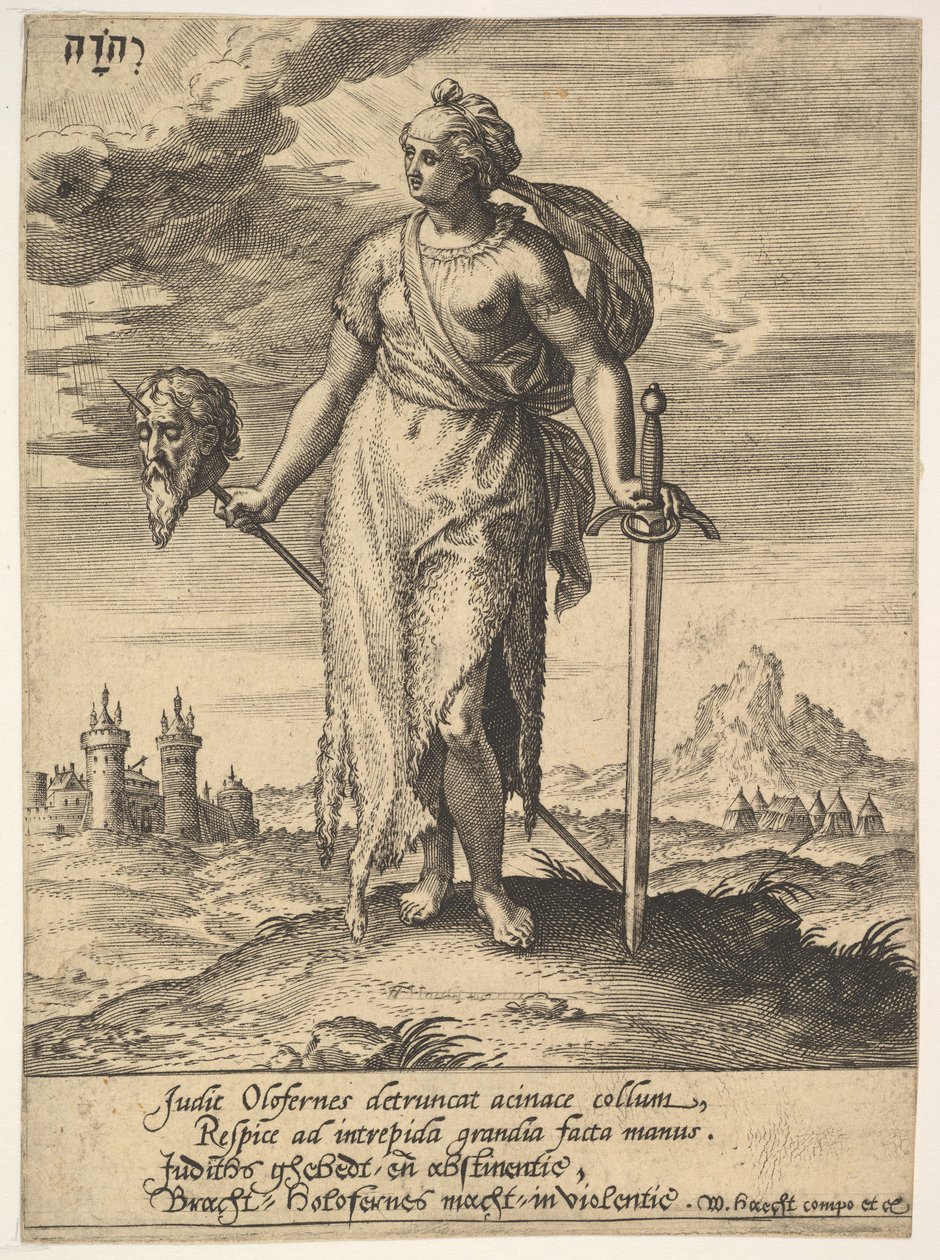 Judith, fra Willem van Haecht, Tyrannorum proemia, 1578, 1578. af Hieronymous Wierix