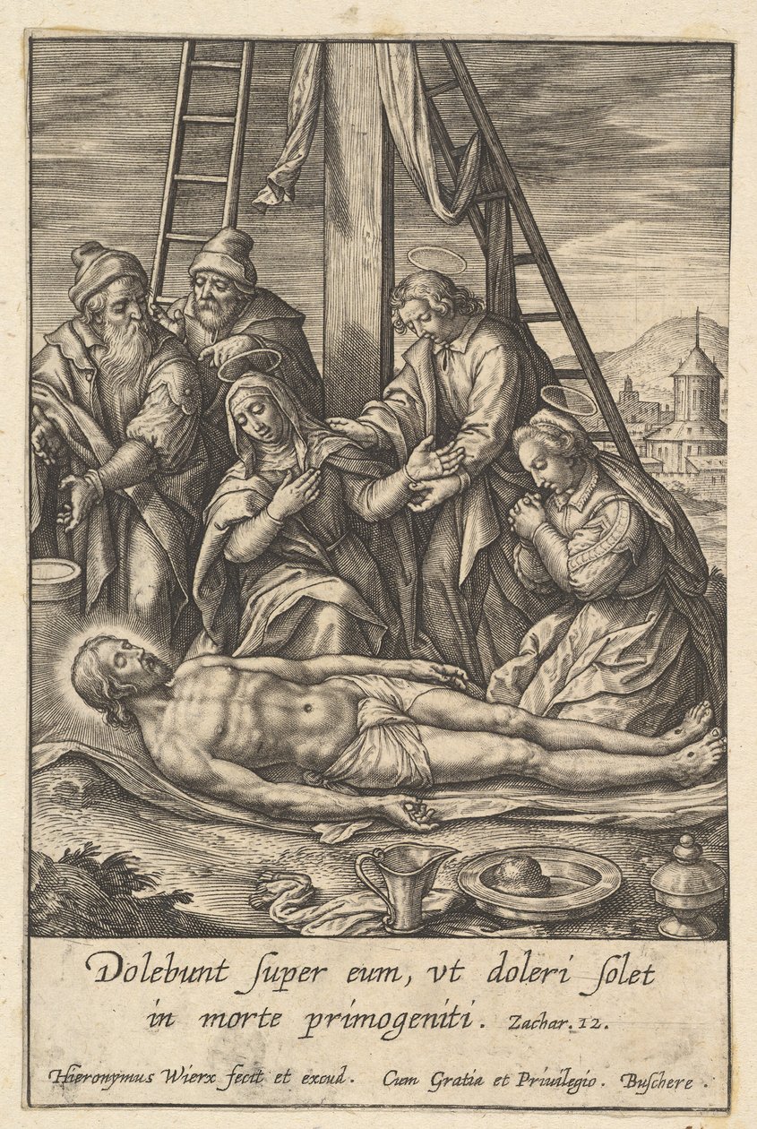 Klagesangen, før 1619. af Hieronymous Wierix