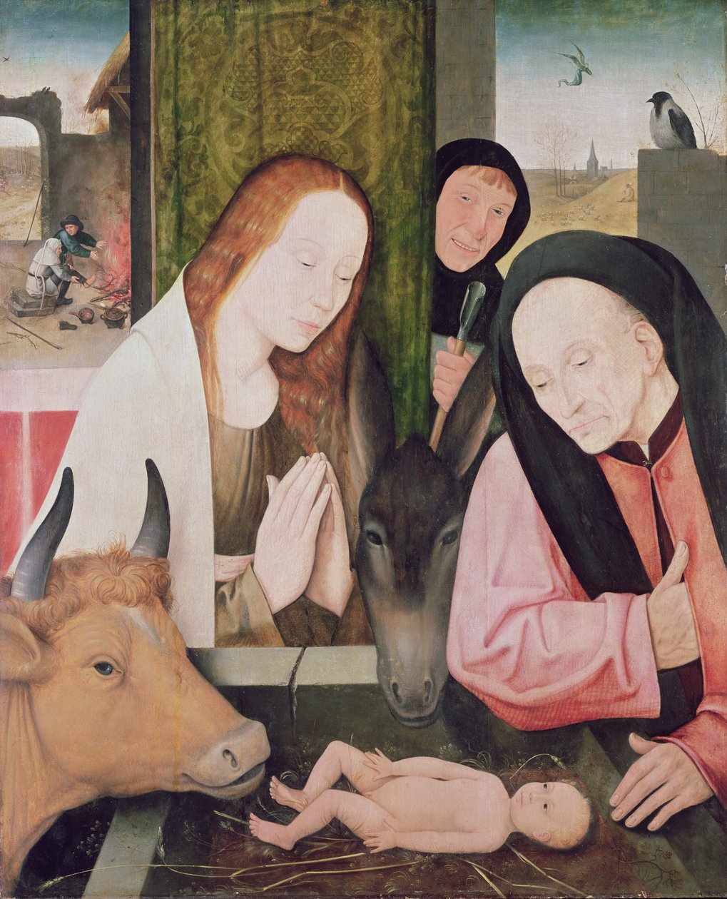 Tilbedelse af barnet af Hieronymus Bosch