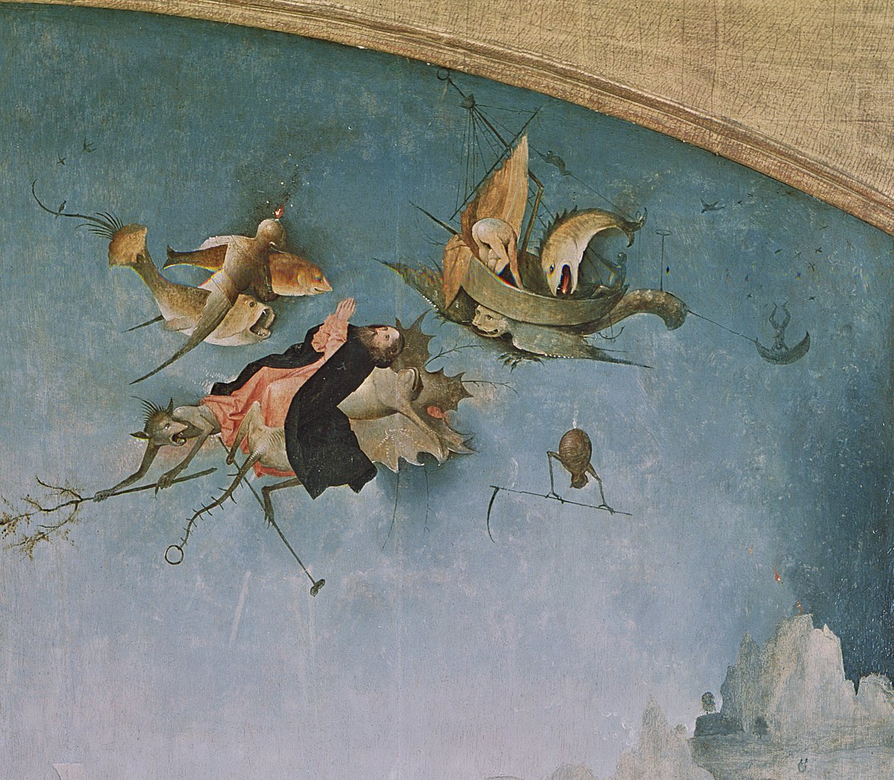 Detalje af det venstre panel, fra Triptykonen af Sankt Antonius