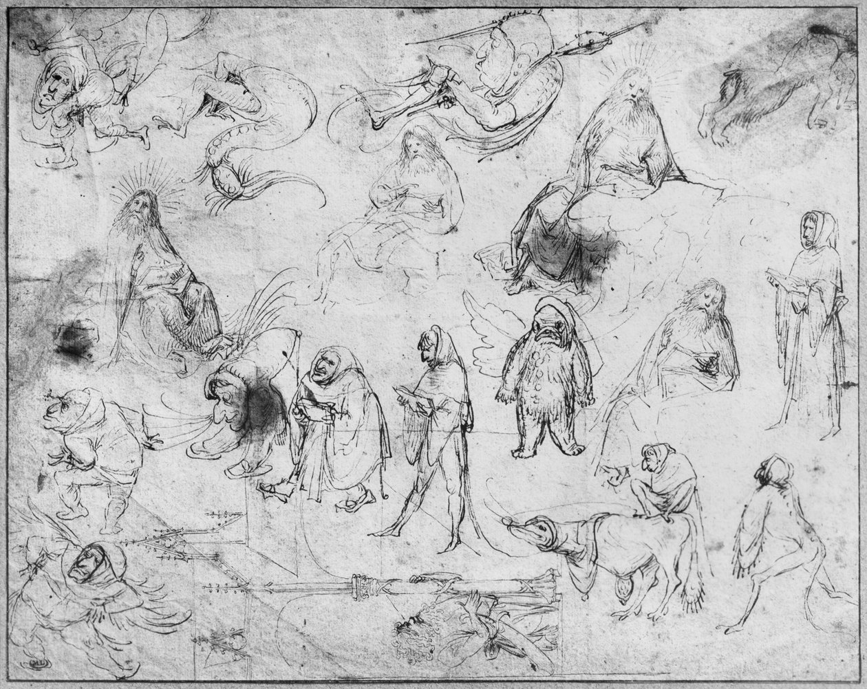 Sankt Antonius fristelse (rekto) af Hieronymus Bosch