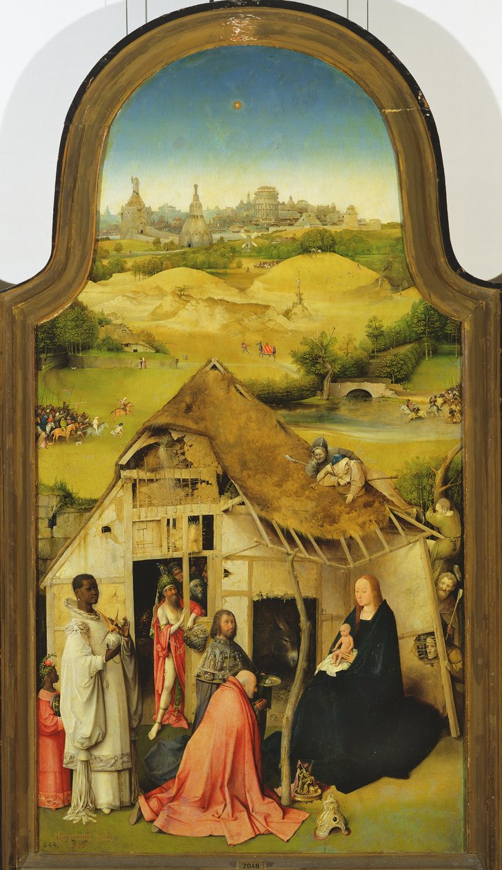 The Adoration of the Magi, detalje af det centrale panel, 1510 olie på panel detalje af 3427 af Hieronymus Bosch