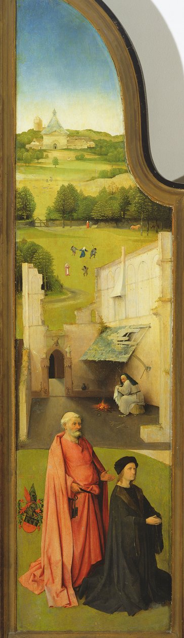 The Adoration of the Magi, detalje af venstre panel, 1510 (detalje af 3427) af Hieronymus Bosch