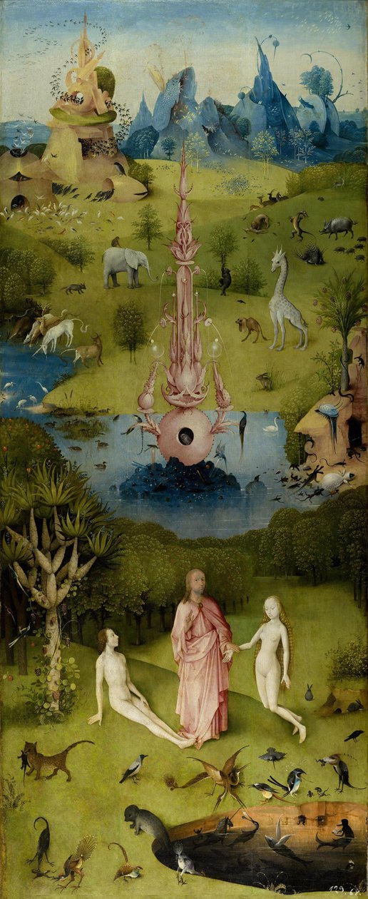 Garden of Earthly Delights, indre venstre fløj (Paradise) af Hieronymus Bosch