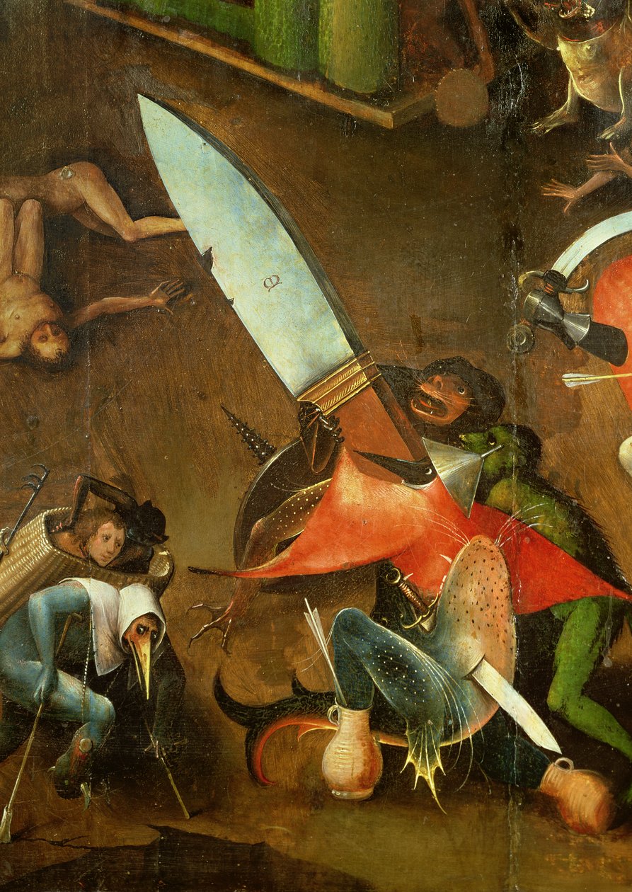 Den sidste dom (altertavle): Detalje af dolken af Hieronymus Bosch