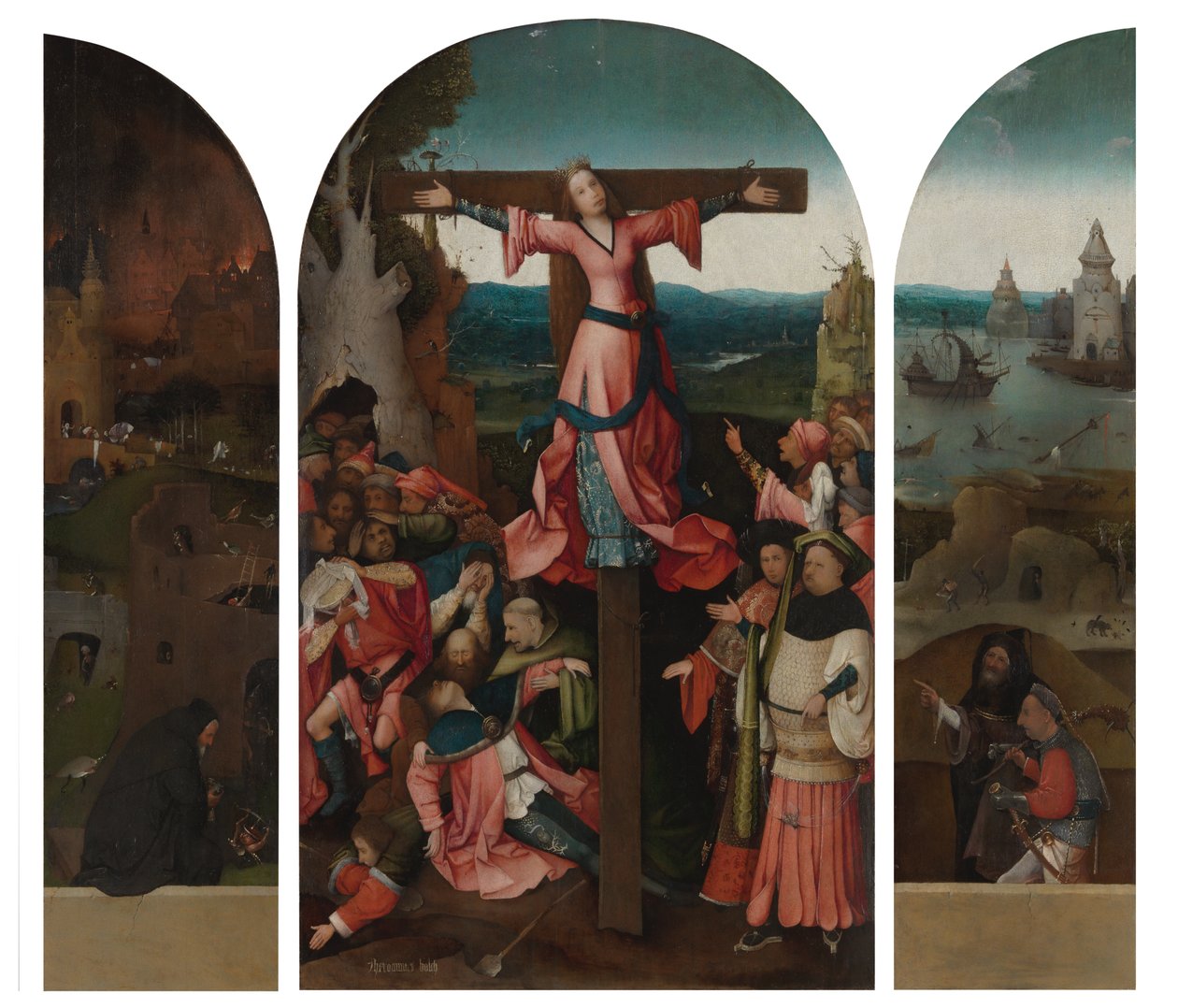 Triptykon for den korsfæstede martyr af Hieronymus Bosch