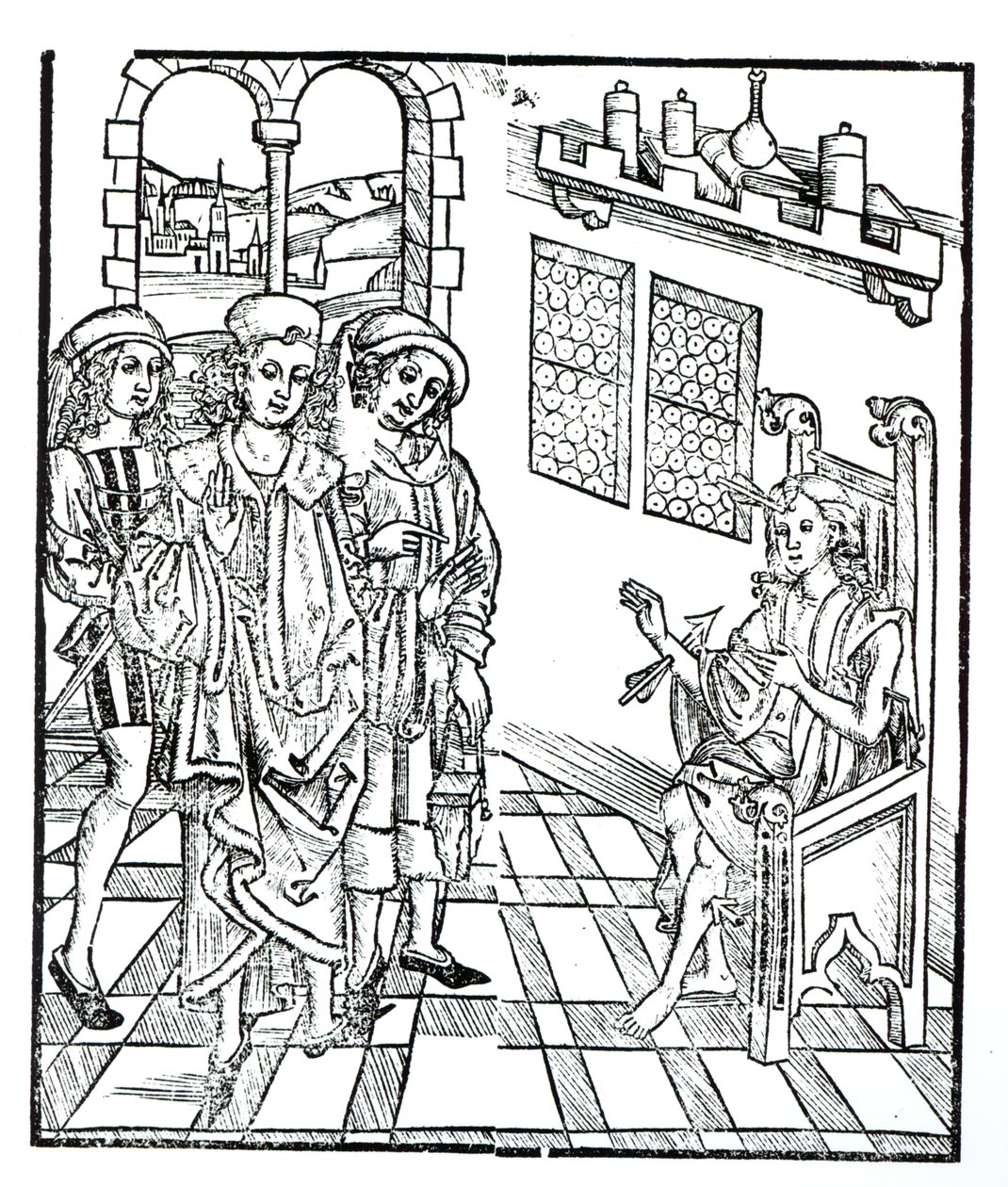 Kirurg besøger en mand med pilsår, fra 