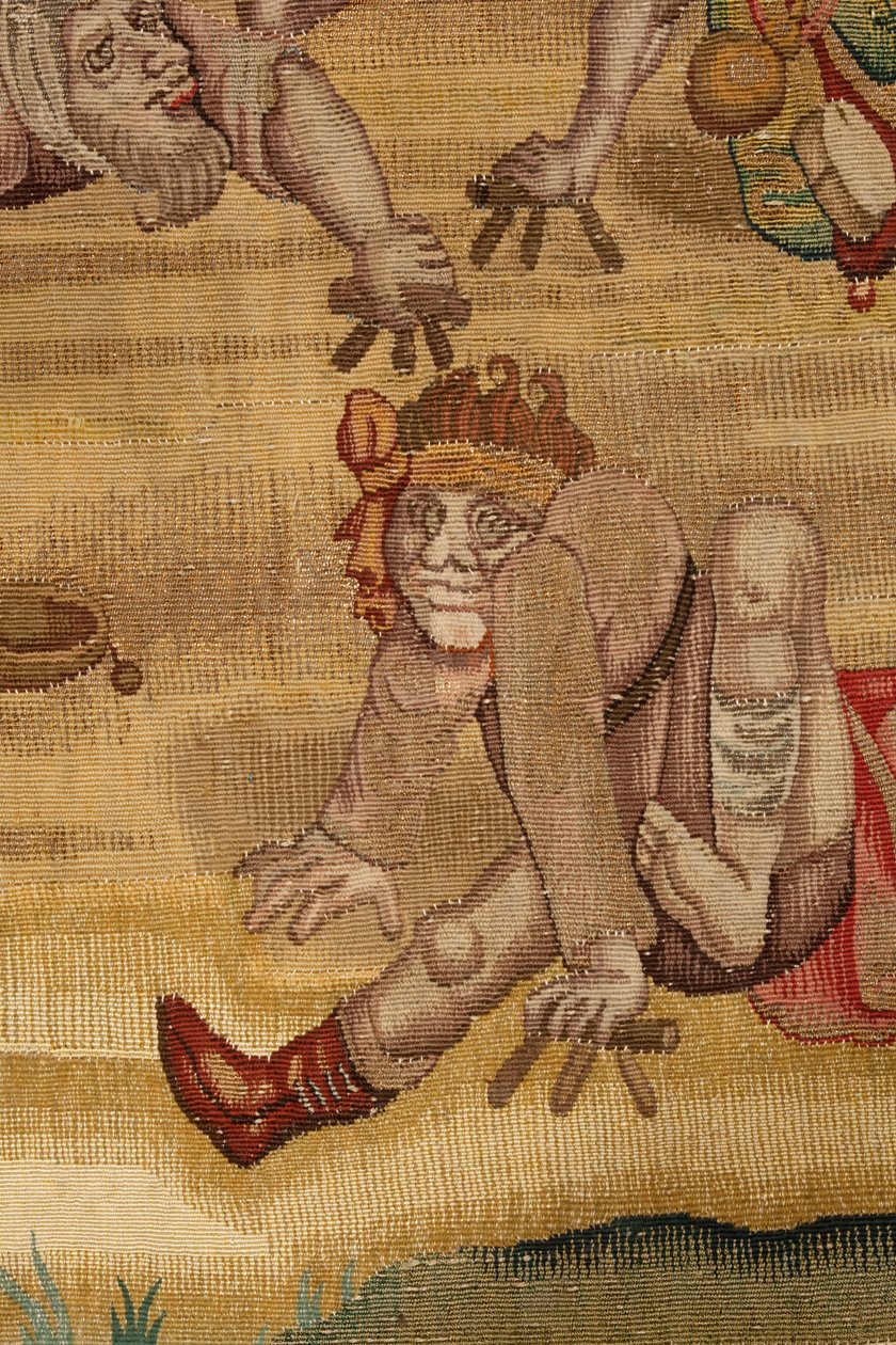 Gobelin inspireret af Hieronymus Boschs værk, ca. 1560 (guld, sølv, silke og uld) af Hieronymus (after) Bosch
