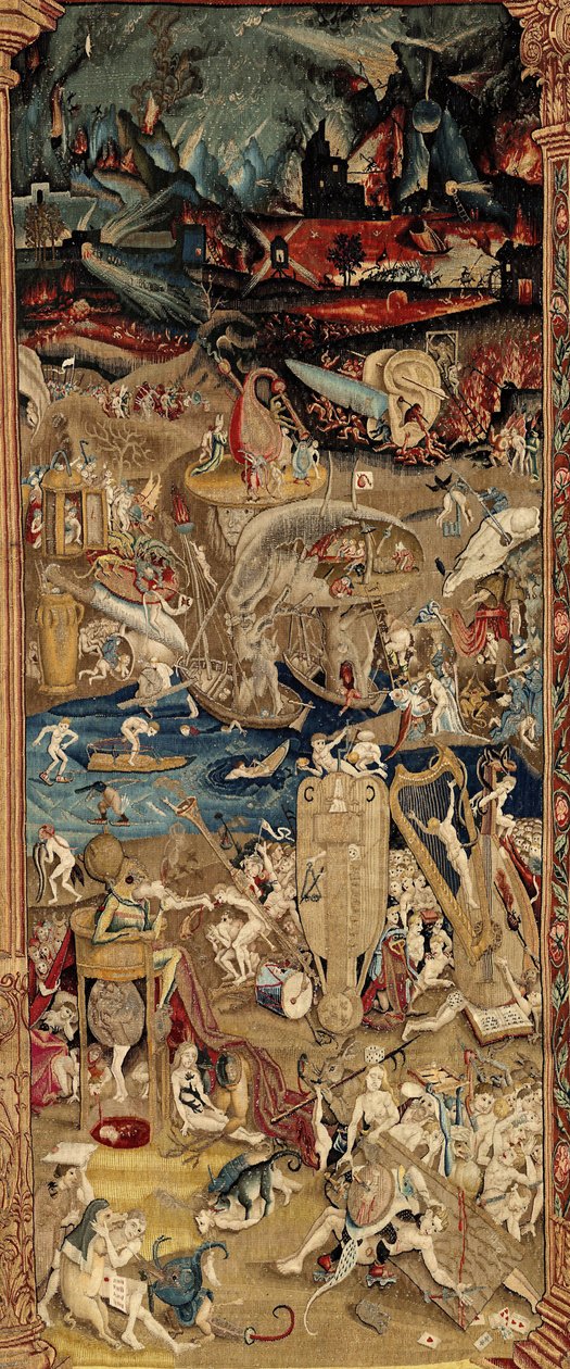 Haven med jordiske lækkerier. CA. 1560 (Tapestry) af Hieronymus (after) Bosch