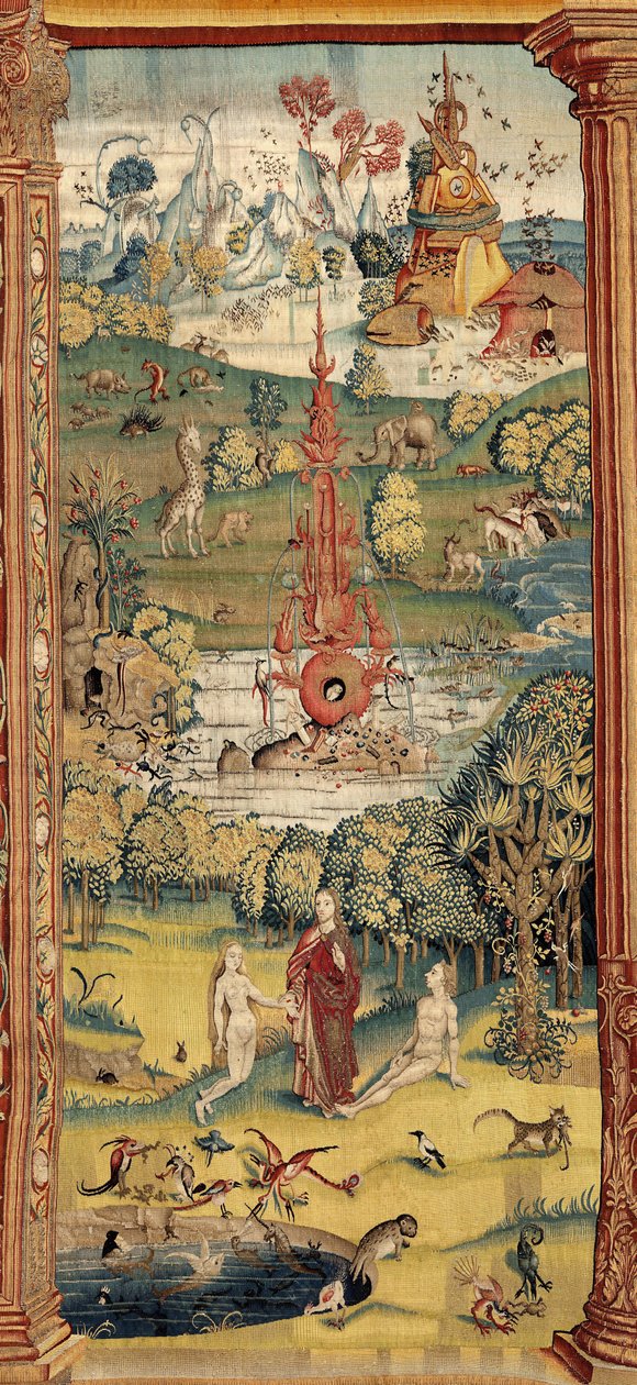 De jordiske glæders have. ca. 1560 (tæppe) af Hieronymus (after) Bosch