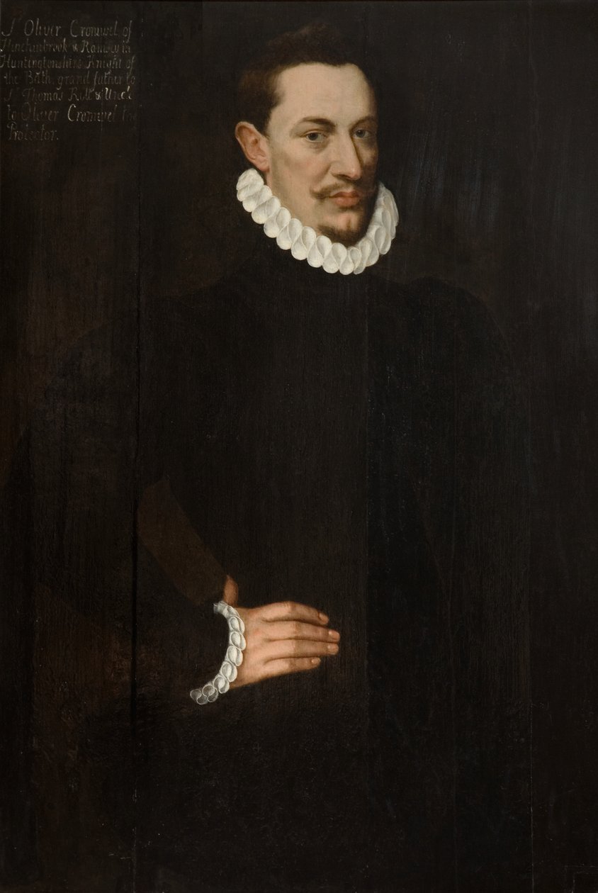 Sir Oliver Cromwell, ca. 1580 (olie på panel) af Hieronymus (circle of) Custodis