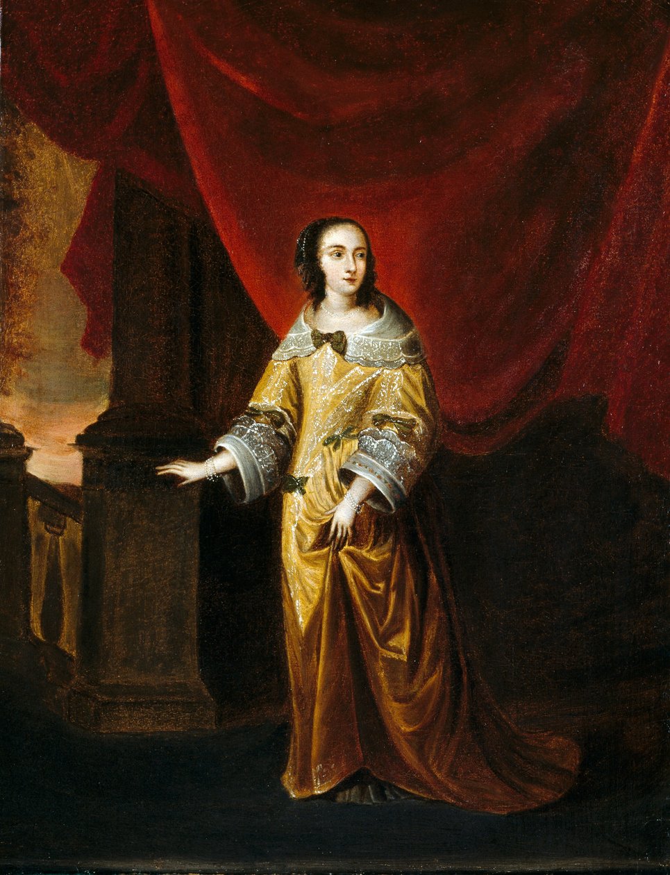 Portræt af en dame (olie på lærred) af Hieronymus (circle of) Janssens