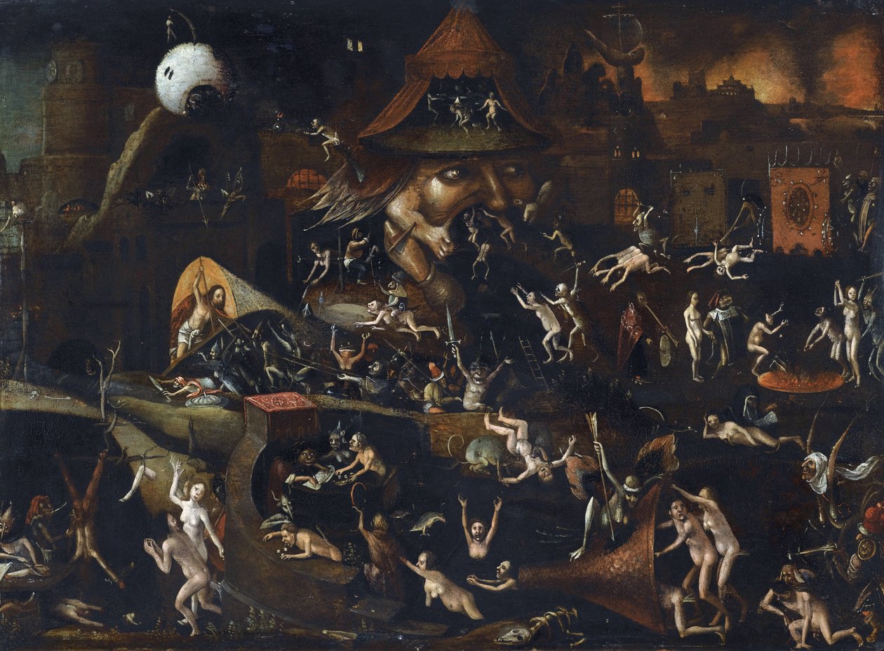 Descente aux Enfers - The Harrowing of Hell af Bosch, Hieronymus af Hieronymus (school of) Bosch