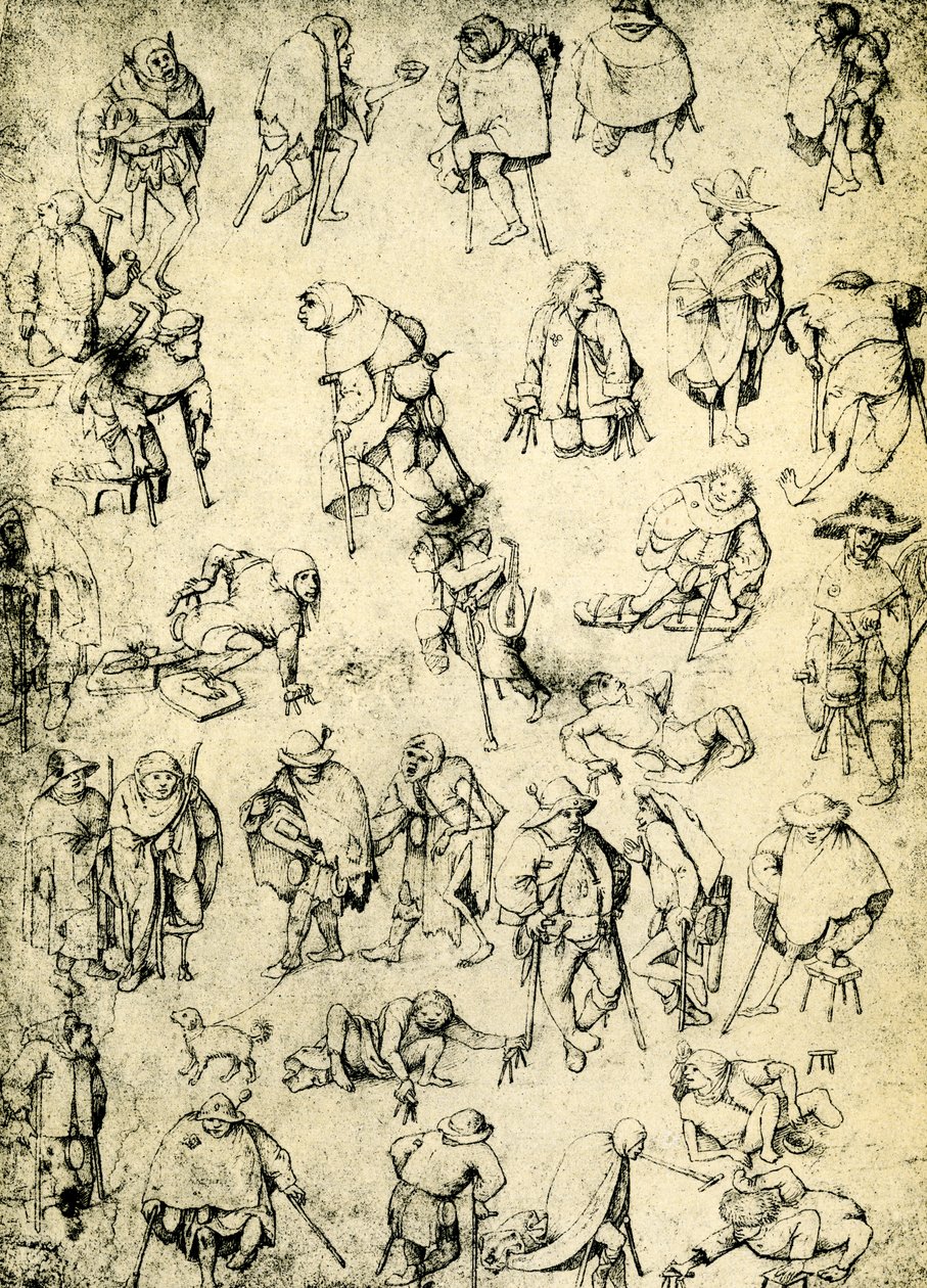 Krøblinge, tiggere og tiggermusikere af Hieronymus Bosch