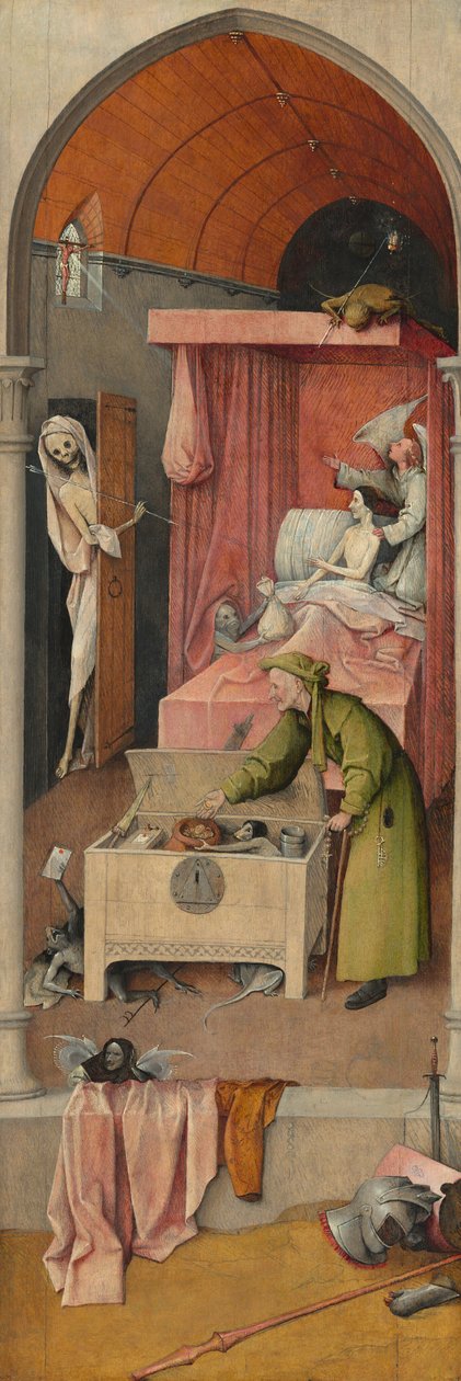 Døden og gnieren, ca. 14851490. af Hieronymus Bosch