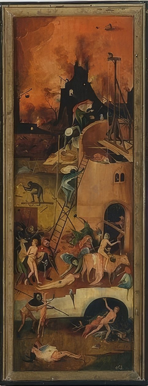 Høvognen (triptykon). Venstre panel. Omkring 1515 af Hieronymus Bosch