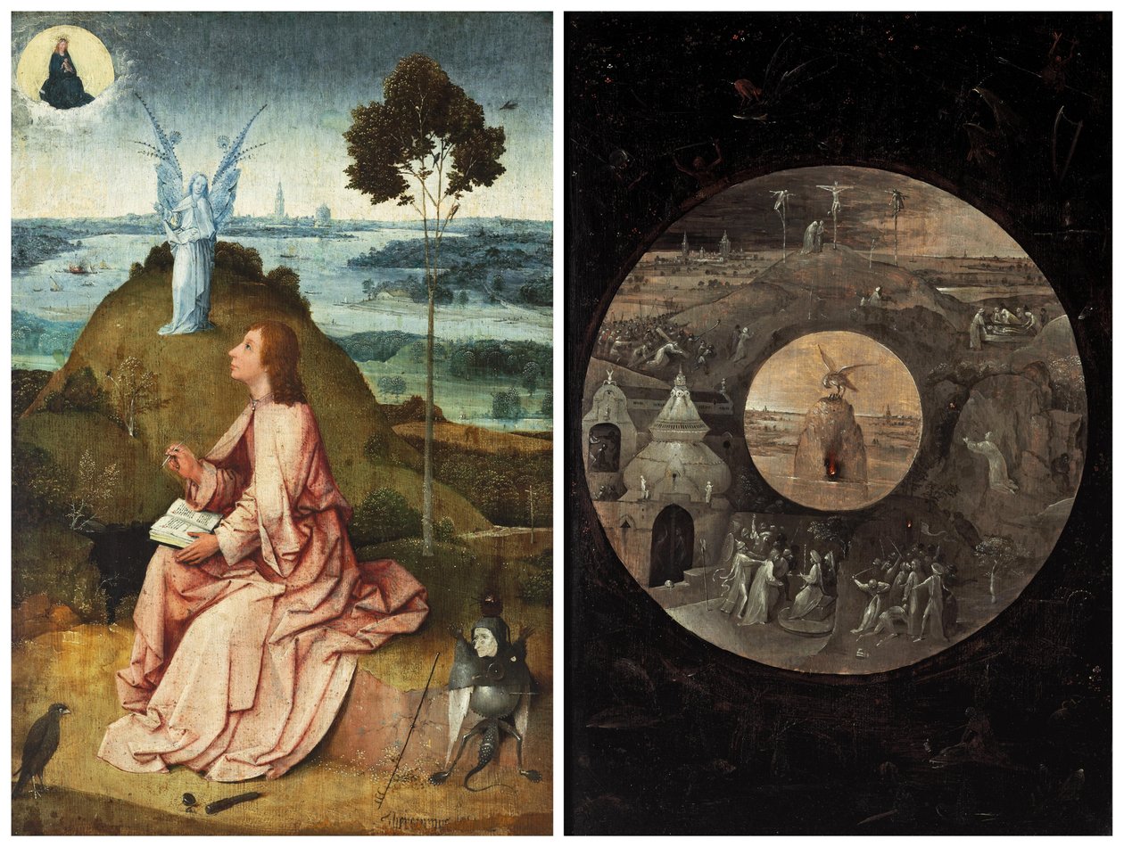 Johannes på Patmos / Scener fra Kristi lidelse af Hieronymus Bosch