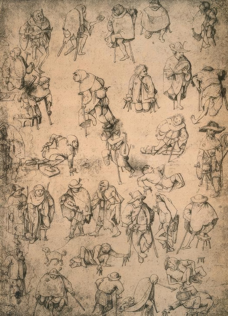 Krøblinger, tiggere og tiggermusikere af Hieronymus Bosch