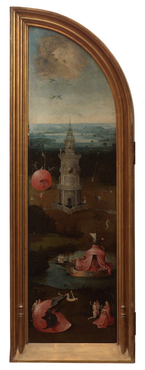 Venstre panel af den sidste dom (olie på panel) af Hieronymus Bosch