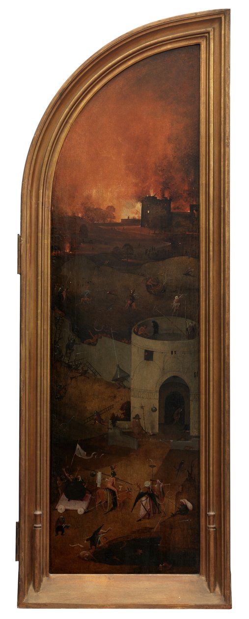 Højre panel af den sidste dom (olie på panel) af Hieronymus Bosch