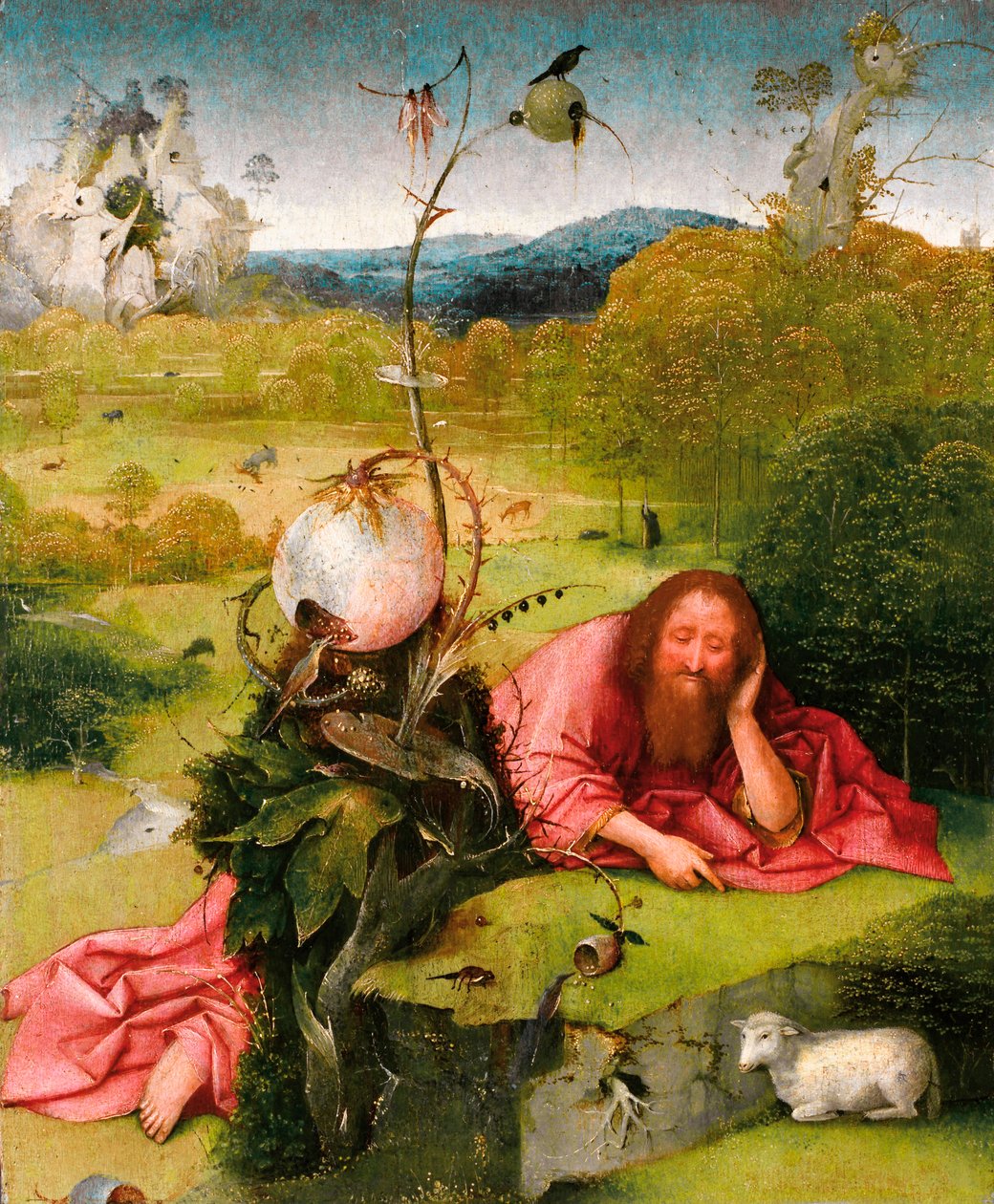 Johannes Døberen i ørkenen, slutningen af det 15. århundrede. af Hieronymus Bosch