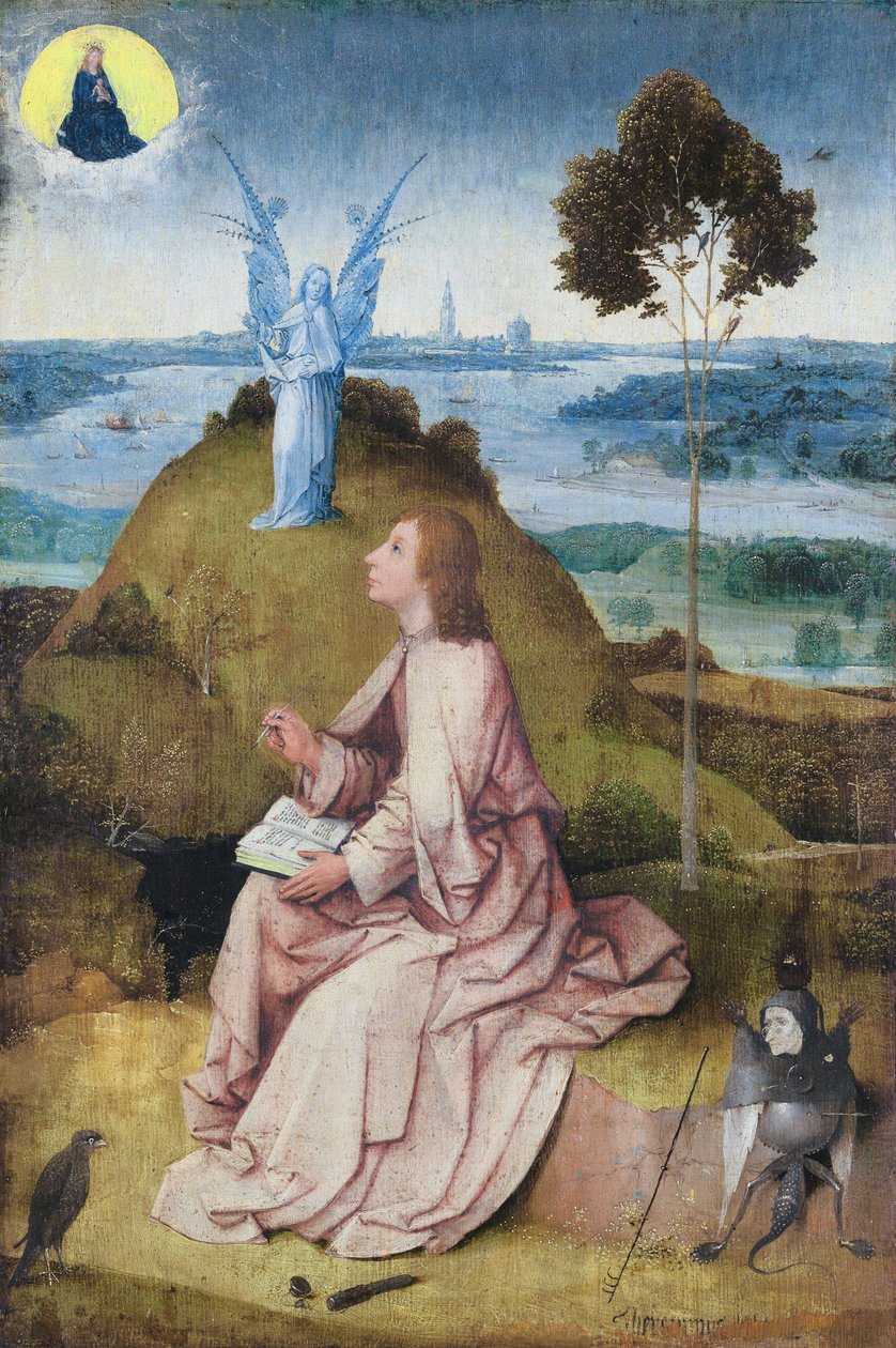 Johannes Evangelisten på Patmos








 Alternativ(e) titel(r):   Sankt Johannes på Patmos[1] Sankt Johannes på Patmos[2] af Hieronymus Bosch
