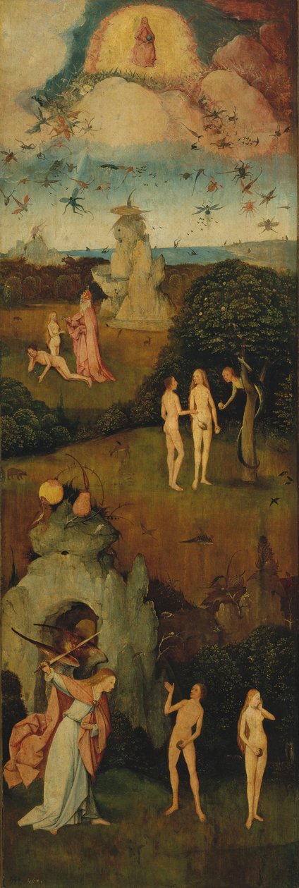 Haywain Triptykon venstre panel, ca. 1516 af Hieronymus Bosch