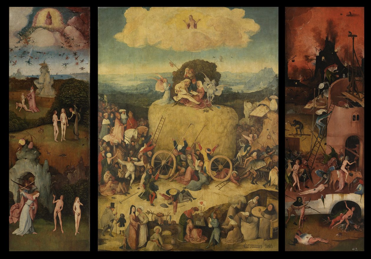 Haywain Triptykon, ca. 1516 af Hieronymus Bosch