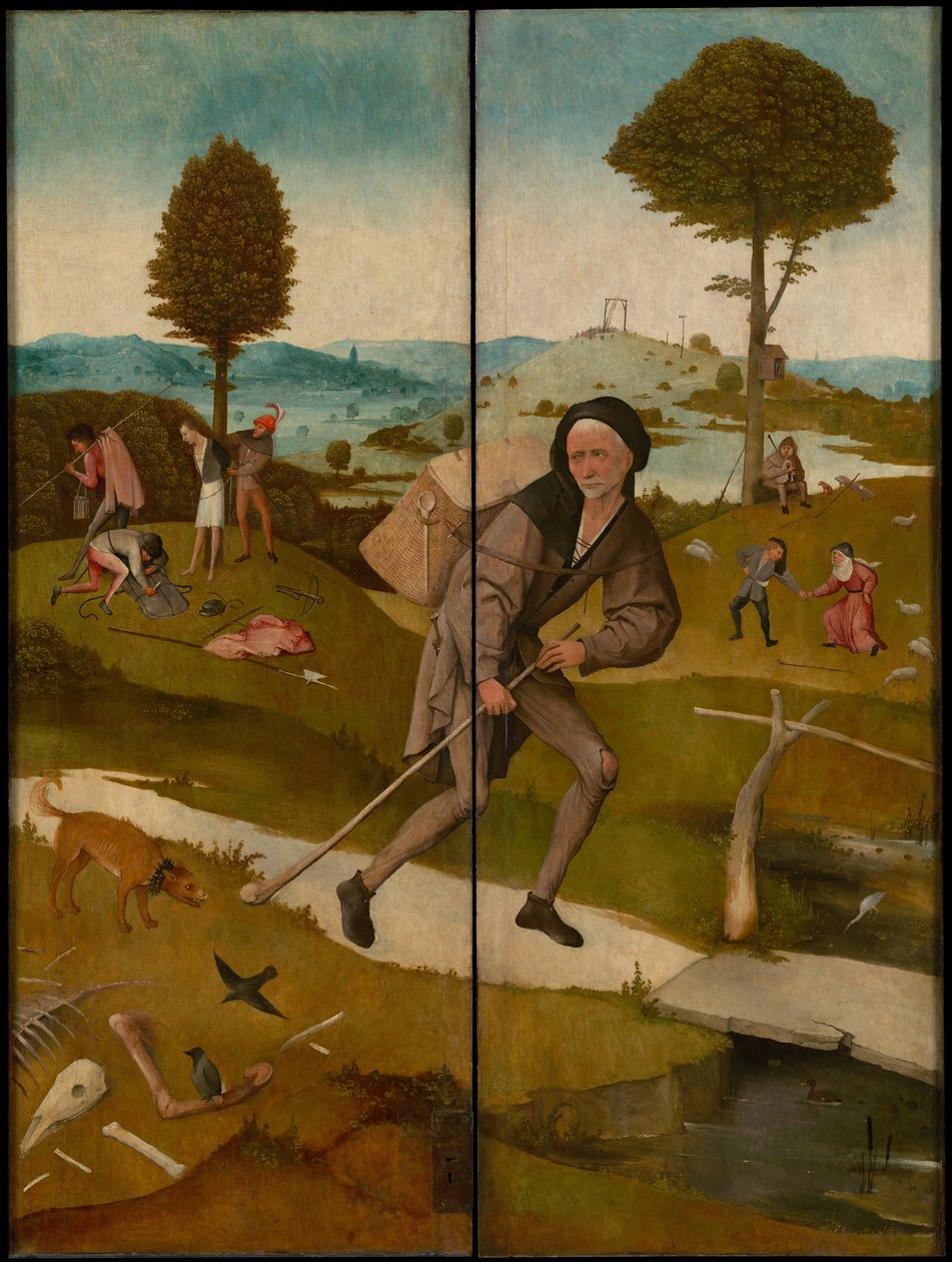 Haywain-triptyken, ca. 1516 (udvendigt) af Hieronymus Bosch