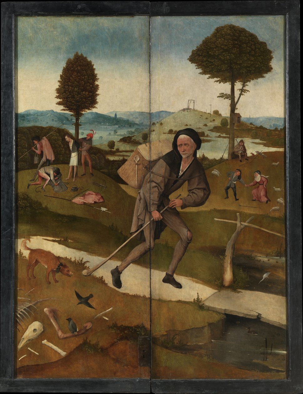 The Peddler The Haywain Triptykon, omvendt af Hieronymus Bosch