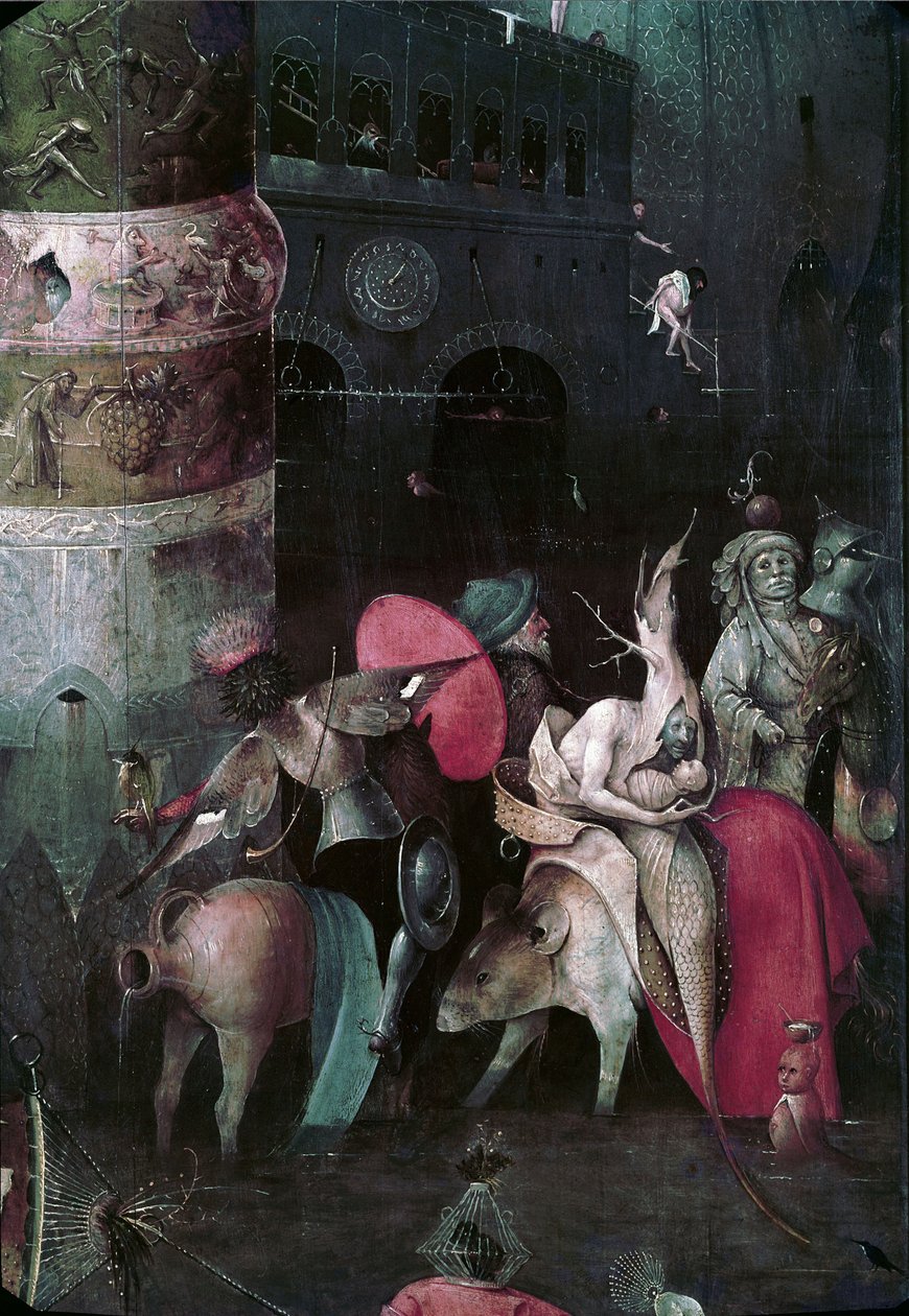 Sankt Anthonys fristelse Detalje af det centrale panel af en triptykon, mellem 1495 og 1515 af Hieronymus Bosch