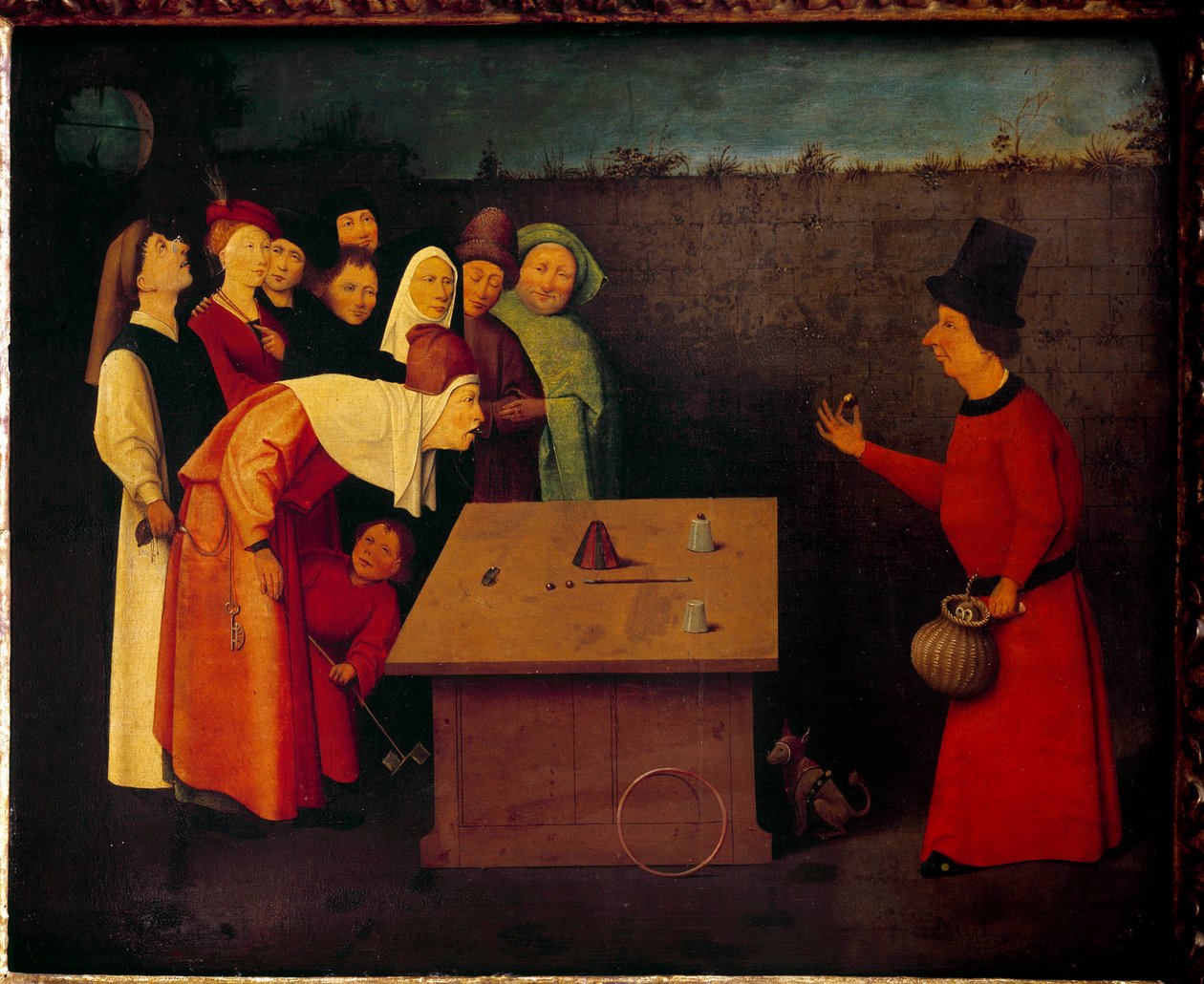 Retraktoren (eller tryllekunstneren). Maleri af Hieronymus Van Aeken (Aken) dit Jerome Bosch (1450-1516) af Hieronymus Bosch