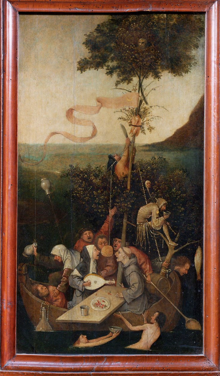 Tåbernes skib, ca. 1500 (maleri på træ) af Hieronymus Bosch