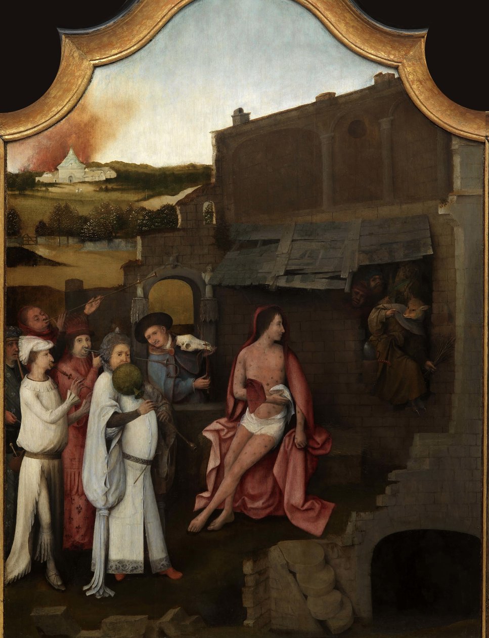 Triptykon af Job Central panel, første kvartal af det 16. århundrede.. af Hieronymus, Bosch